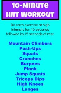 The 10 Minute HIIT Workout